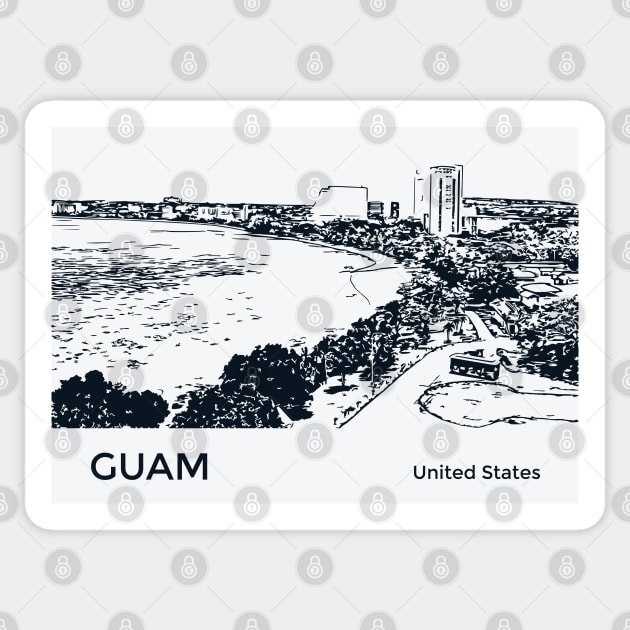 Guam Sticker by Lakeric